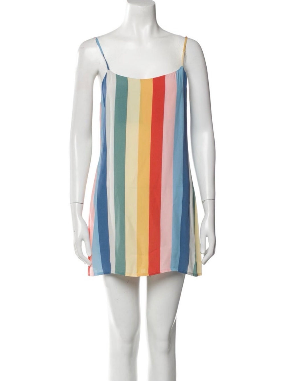 Reformation Multi-Color Vertical Stripe Slip Dress